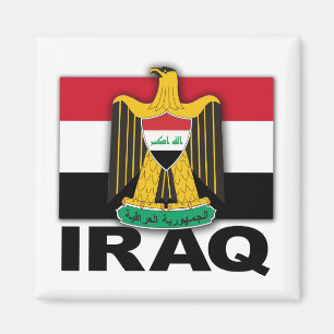 Irak Jackar om Arm Flagga Magnet