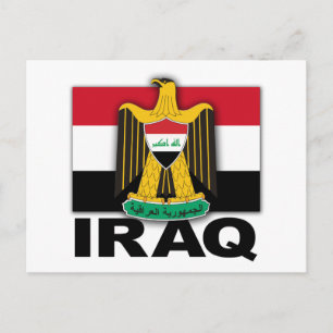 Irak Jackar om Arm Flagga Vykort