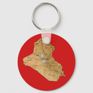 Irak karta Keychain Nyckelring