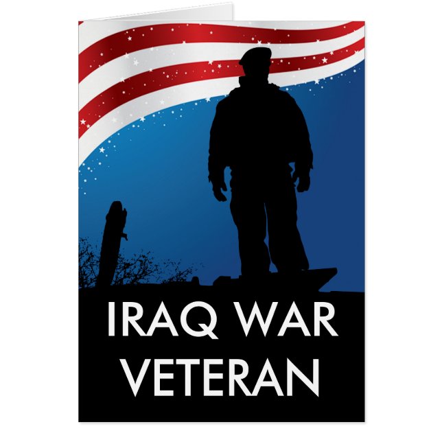 Irak krigveteran hälsningskort (Framsidan)