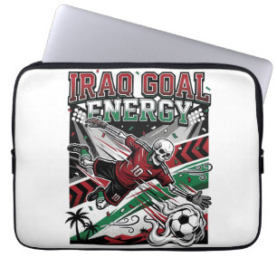 Irak Mål Energi Skelett Anfallare Nationer Fet Soc Laptop Fodral