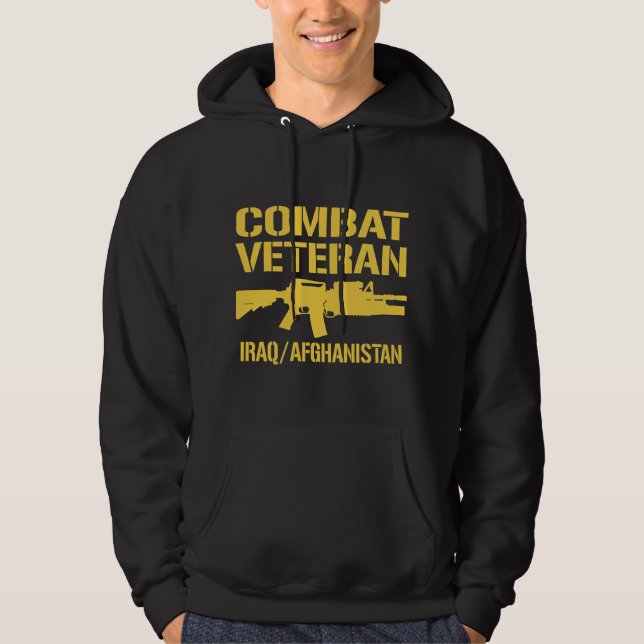 Irak och Afghanistan stridveteran Sweatshirt Med Luva (Framsida)