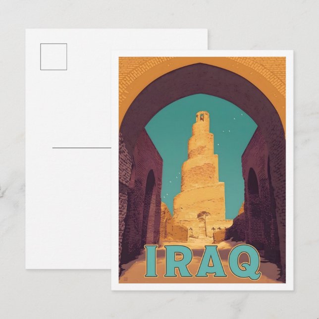 Irak Resemålning Resa  Vykort (Fram/baksida)