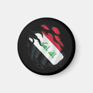 Irak Rippat Flagga Magnet