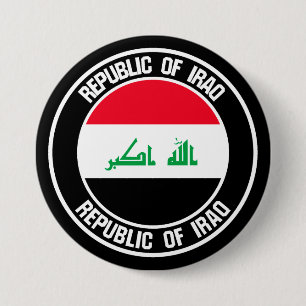 Irak Round Emblem Knapp