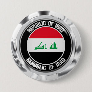 Irak Round Emblem Knapp