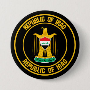 Irak Round Emblem Knapp