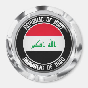 Irak Round Emblem Magnet
