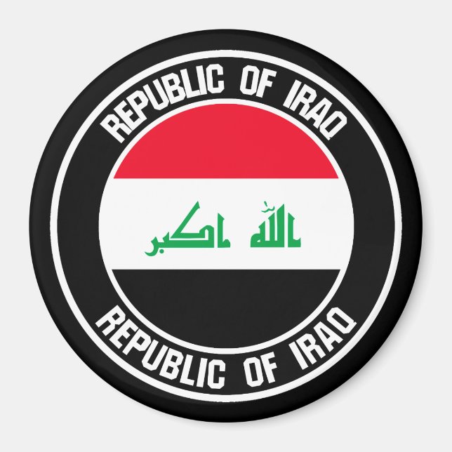 Irak Round Emblem Magnet (Framsidan)
