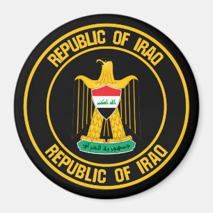 Irak Round Emblem Magnet