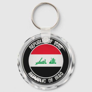 Irak Round Emblem Nyckelring