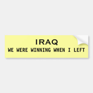 IRAK VAR VI VINNANDE, DÅ I LÄMNADE BILDEKAL