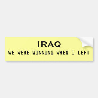 IRAK VAR VI VINNANDE, DÅ I LÄMNADE BILDEKAL