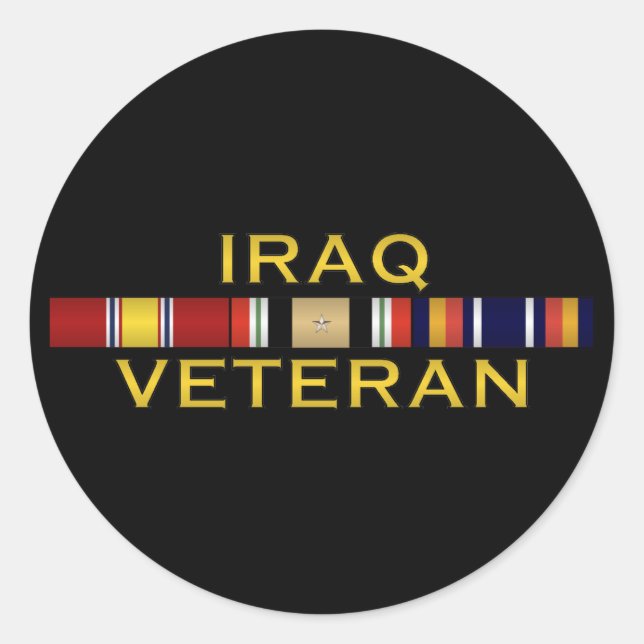 Irak Vet Stickers Runt Klistermärke (Framsida)