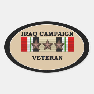 Irak Veteran 3 ICS Ovalt Klistermärke