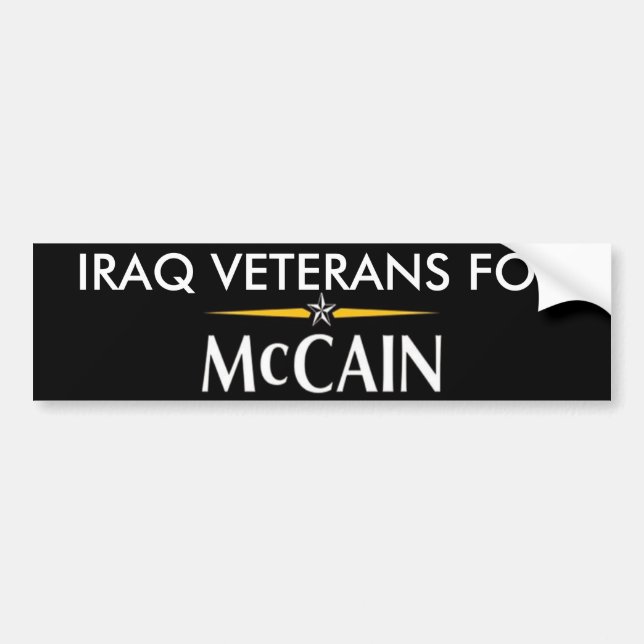 Irak veteran för den McCain bildekalet Bildekal (Framsidan)