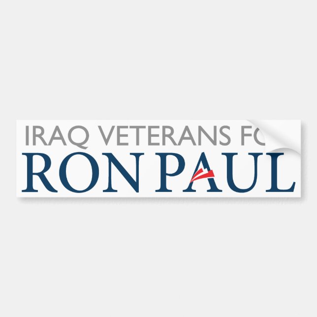 Irak veteran för den Ron Paul bildekalet Bildekal (Framsidan)