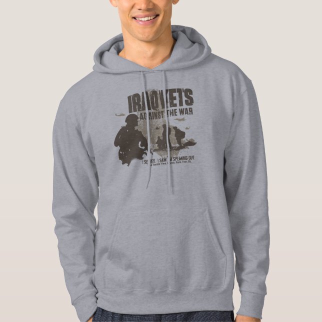 Irak veteran mot krigskjortan sweatshirt (Framsida)