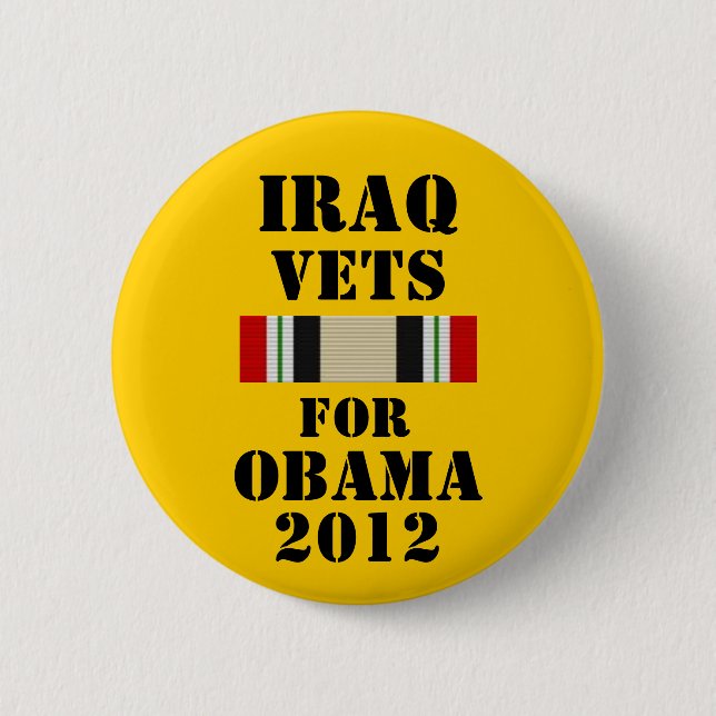 Irak Vets för Obama 2012 Knapp (Framsida)