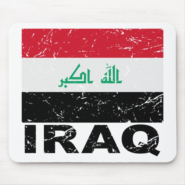 Irak vintageflagga musmatta (Framsidan)