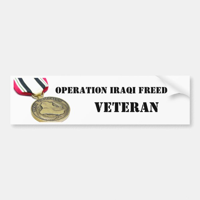 Irakisk frihetsveteran för funktion bildekal (Framsidan)