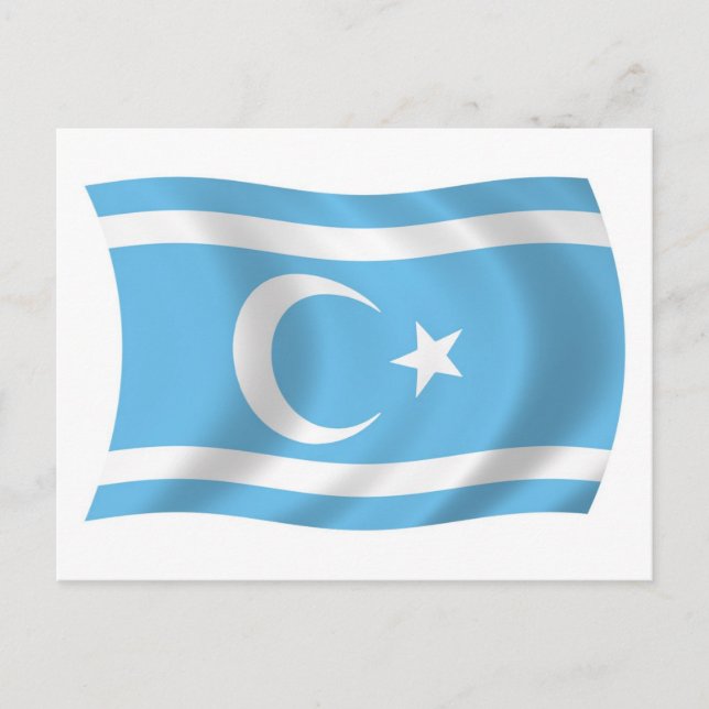 Irakisk turkmen flagg postkort vykort (Framsida)