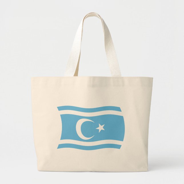 Irakisk turkmen flagga shoppingväska jumbo tygkasse (Framsidan)