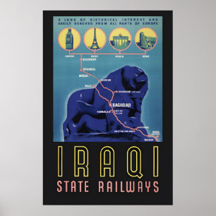 Irakiska Statens Järnvägar 1930-talet Europa till  Poster