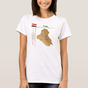 Irakkarta + Flagga + Titel T-Shirt