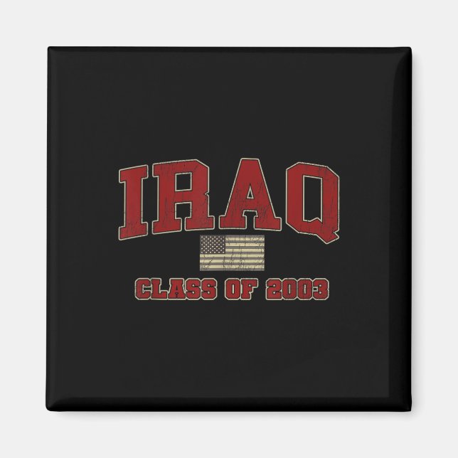 Irakkrig Veteran T-shirt Militär Kl 2003  Magnet (Framsidan)
