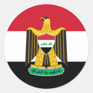 Iraks Flagga och Jackande av Arm, Iraks Flagga Runt Klistermärke