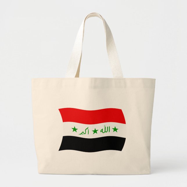 Iraks Flagga Tote Bag Jumbo Tygkasse (Framsidan)