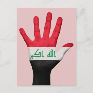 Iraks flagga-vykort vykort