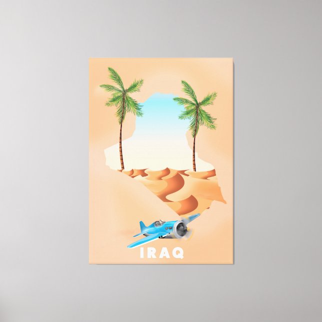 Iraks illustrerade reseaffisch. canvastryck (Framsida)