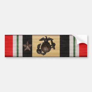 Iraks medalj Kampanj Ribbon FMFCO & Star Bildekal