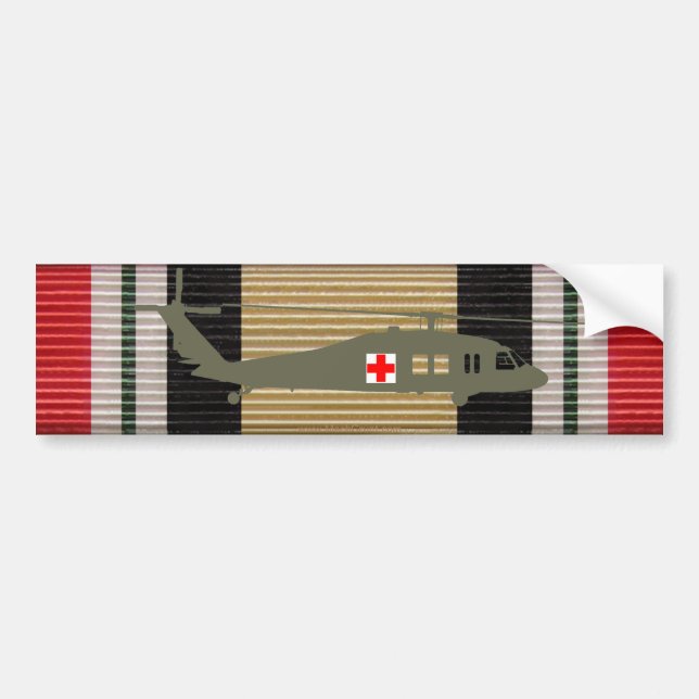 Iraks medalj Ribbon UH-60 Blackhawk Sticker Kampan Bildekal (Framsidan)