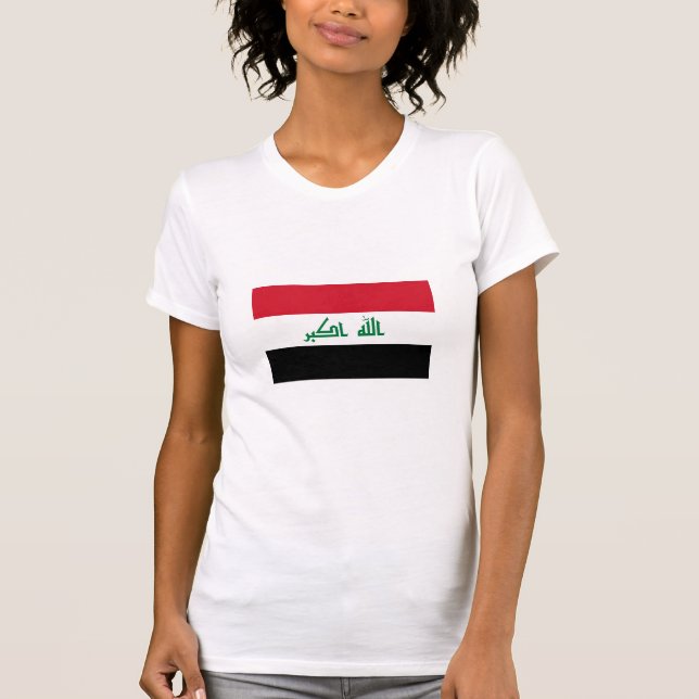 Iraks nuvarande nationella Flagga T-shirt (Framsida)