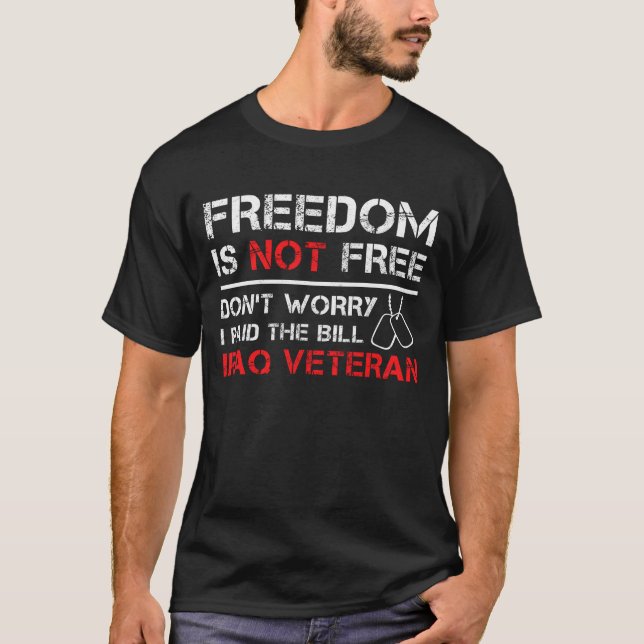 Iraks veteranske OEF USA:s militära irakiska frihe T Shirt (Framsida)