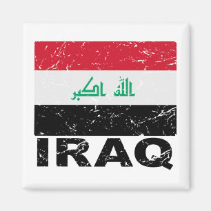 Iraks Vintage Flagga Magnet