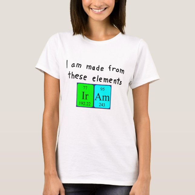 Iram Periodisk skjorta bord namn Tee Shirt (Framsida)