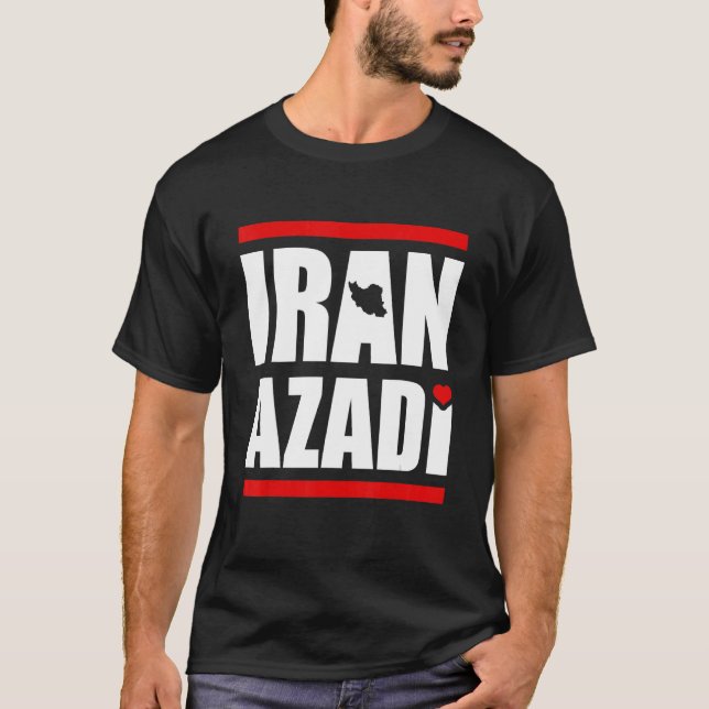 Iran Azadi Free Iran Persian Freedom Kärlek Citat T Shirt (Framsida)