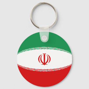 Iran Fisheye Flagga Keychain Nyckelring