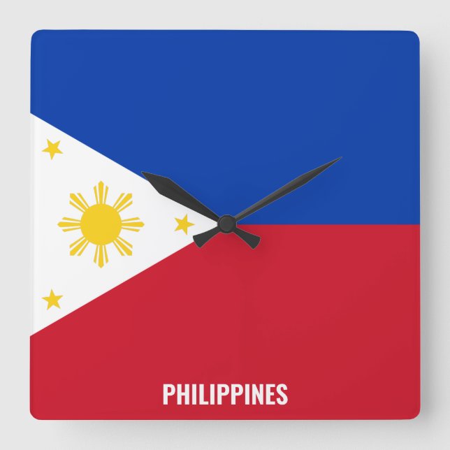 Iran Flag Dazzling Patriotic Square Wall Clock Fyrkantig Klocka (Framsida)