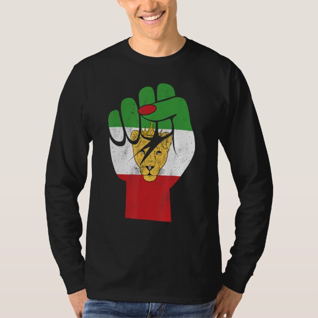 Iran flag, Iranian Lion Symbol, Iranian Lioness, F T Shirt (Framsida)