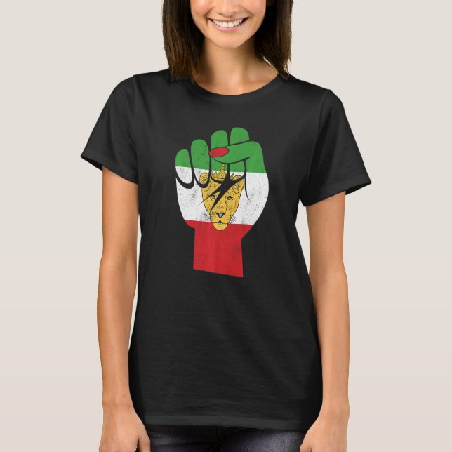 Iran flag, Iranian Lion Symbol, Iranian Lioness, F T Shirt (Framsida)