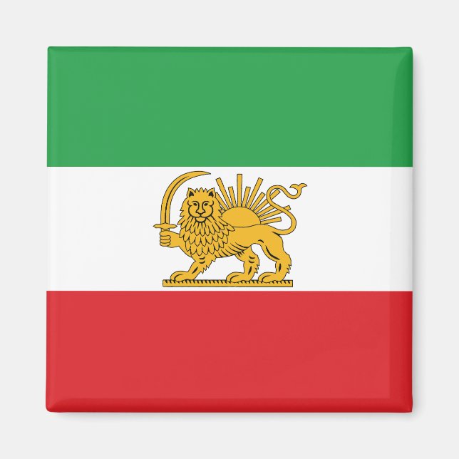 Iran Flag Lion And Sun Shah of Iran Flag Magnet (Framsidan)