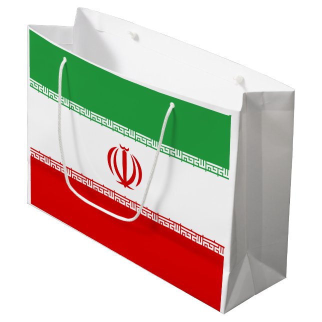 Iran Flagga (Framsidan Vinklad)
