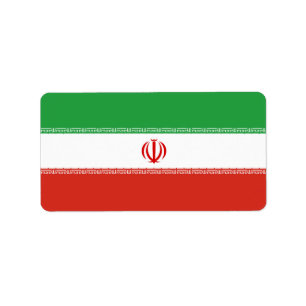 Iran flagga adressetikett