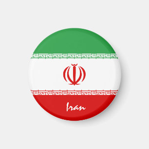 Iran flagga & Asien - resor/sportfantaster Magnet