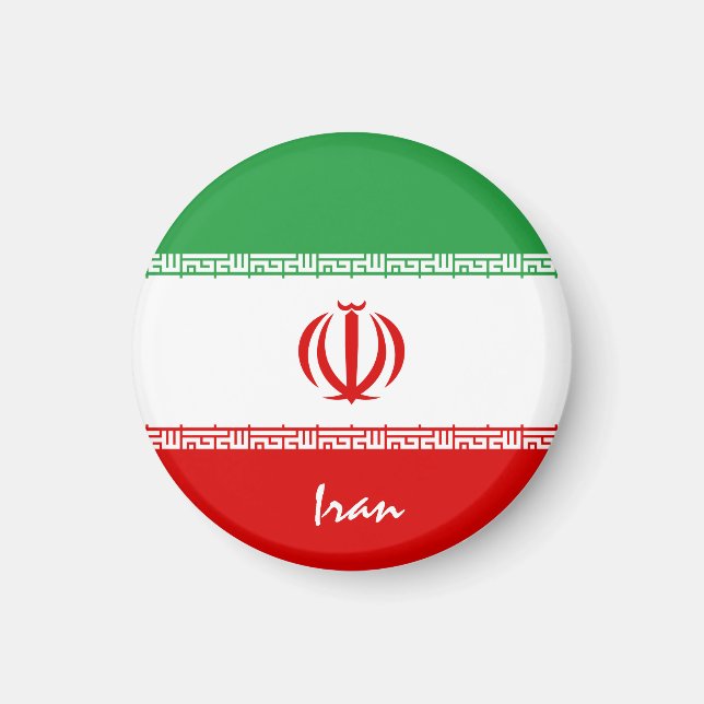 Iran flagga & Asien - resor/sportfantaster Magnet (Framsidan)